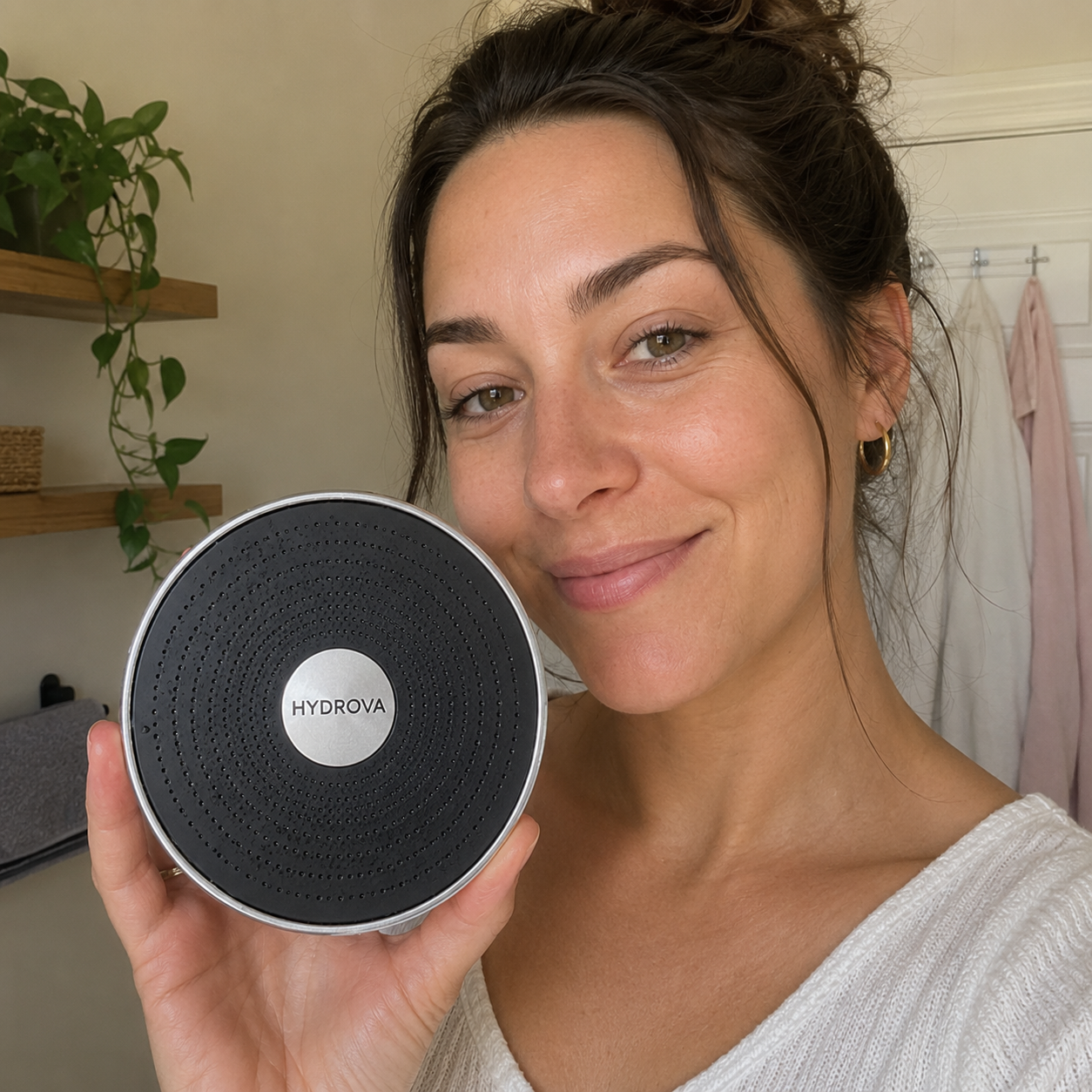 Hannah B. with HYDROVA showerhead