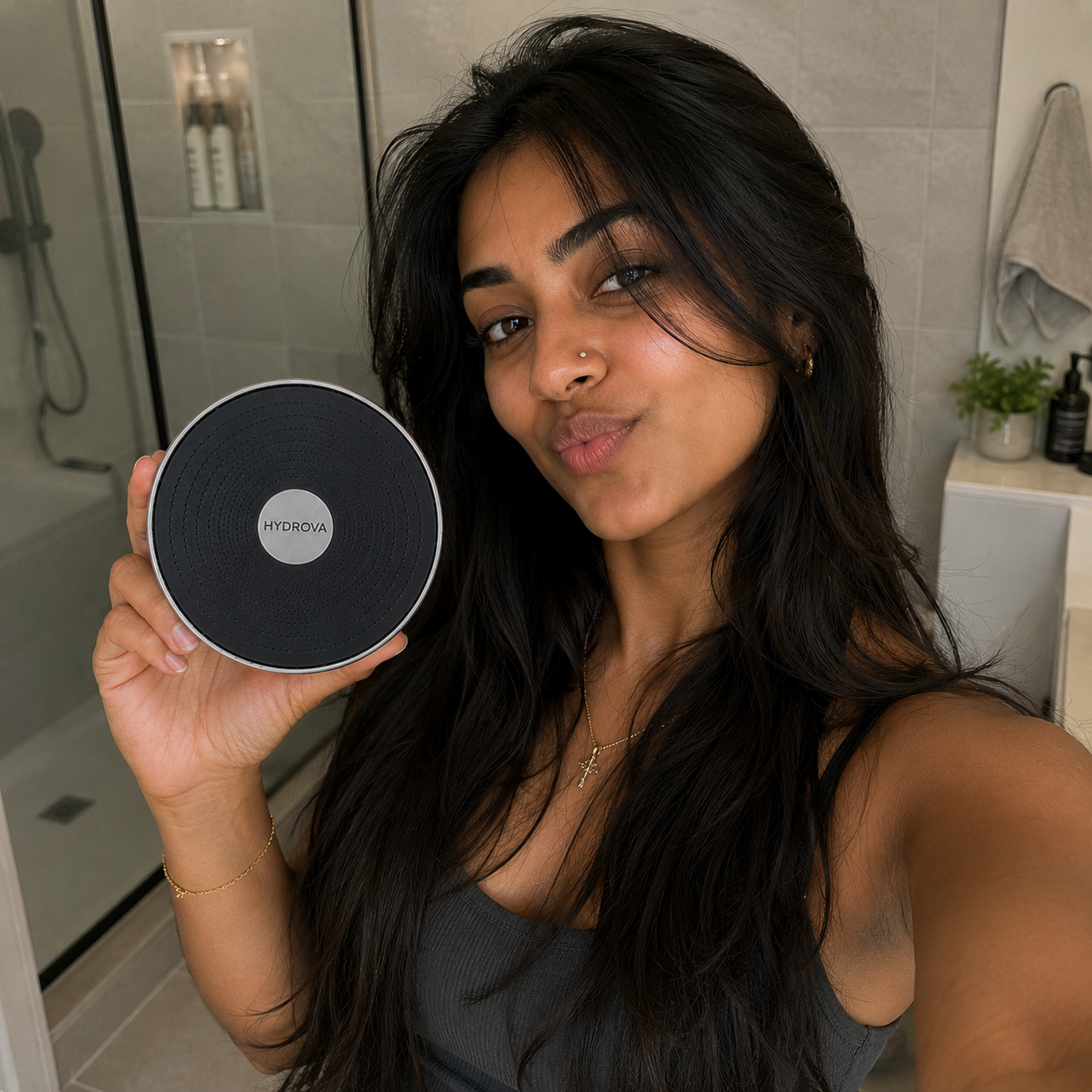 Priya R. with HYDROVA showerhead